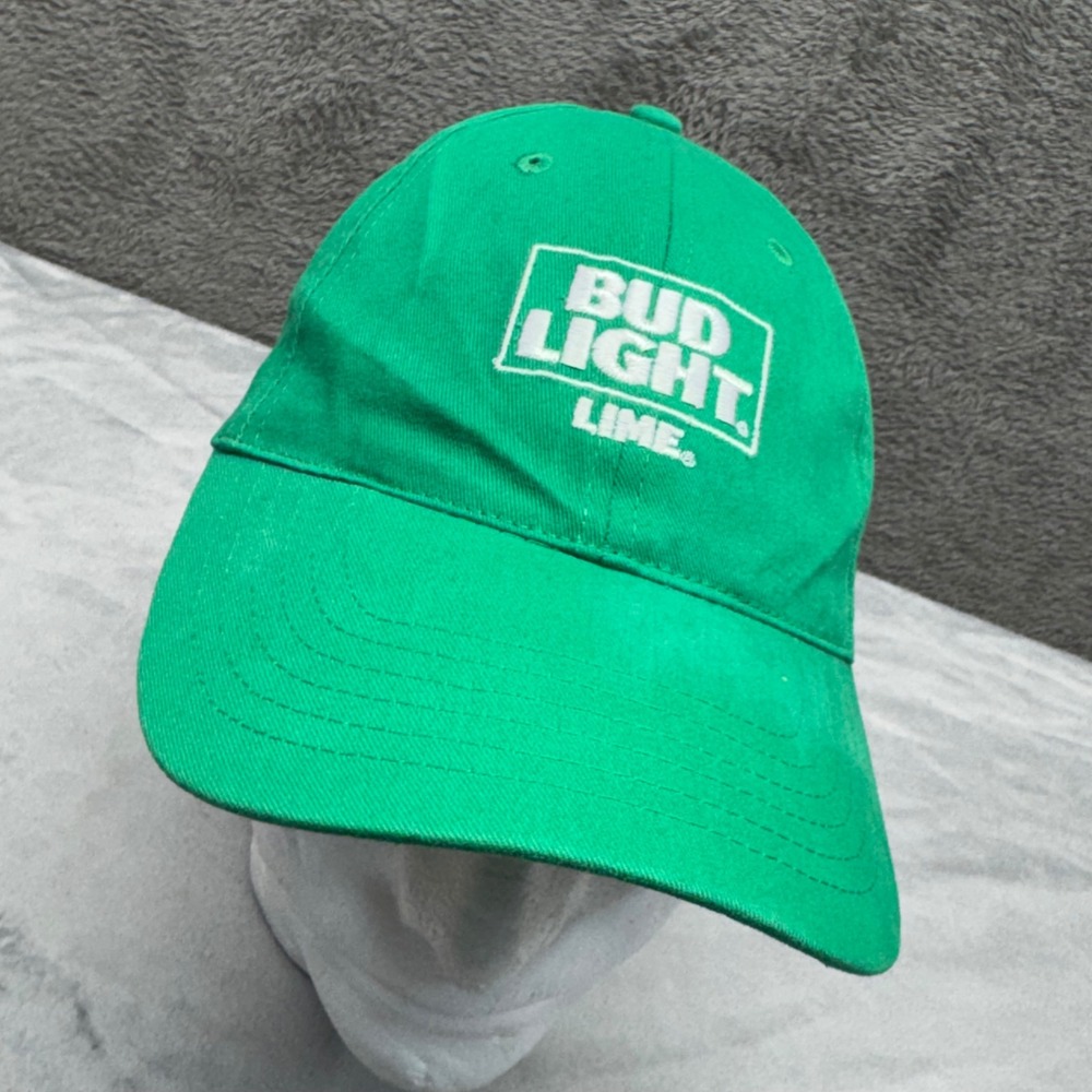 Bud Light Lime Green Baseball‎ Cap Adjustable Logo Hat Men's